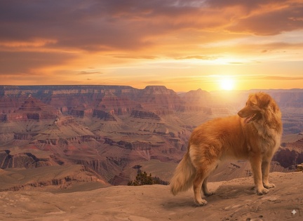KI-Akina vorm Gand Canyon-Sonnenuntergang